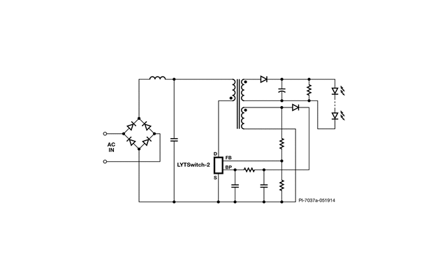 図 1.代表的なフラesc escバック回路-簡素化されていない回路